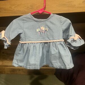 Crown and Ivy denim baby shirt